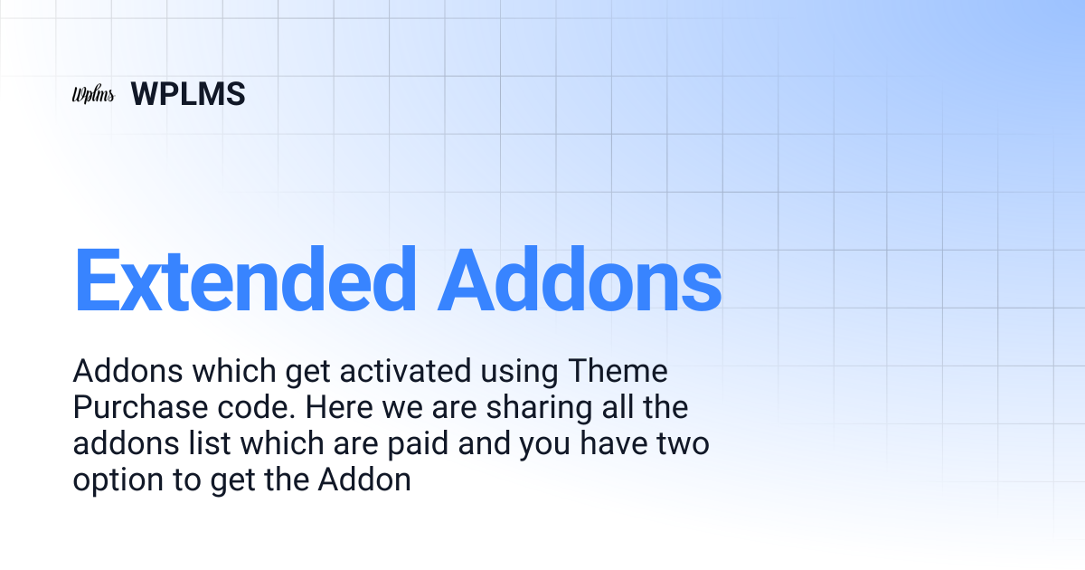 Extended Addons | WPLMS